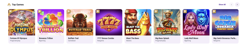 CrownSlots Casino Games