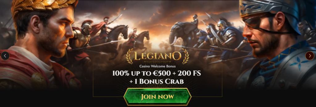 Legiano Casino Welcome Pack