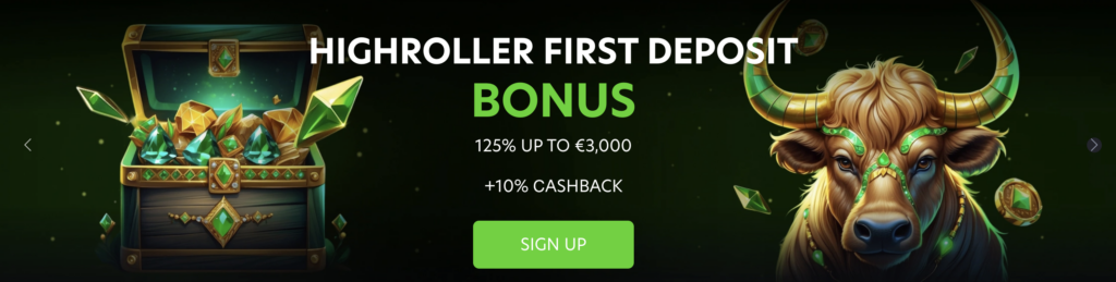 NeoSpin Casino Highroller First Deposit Bonus