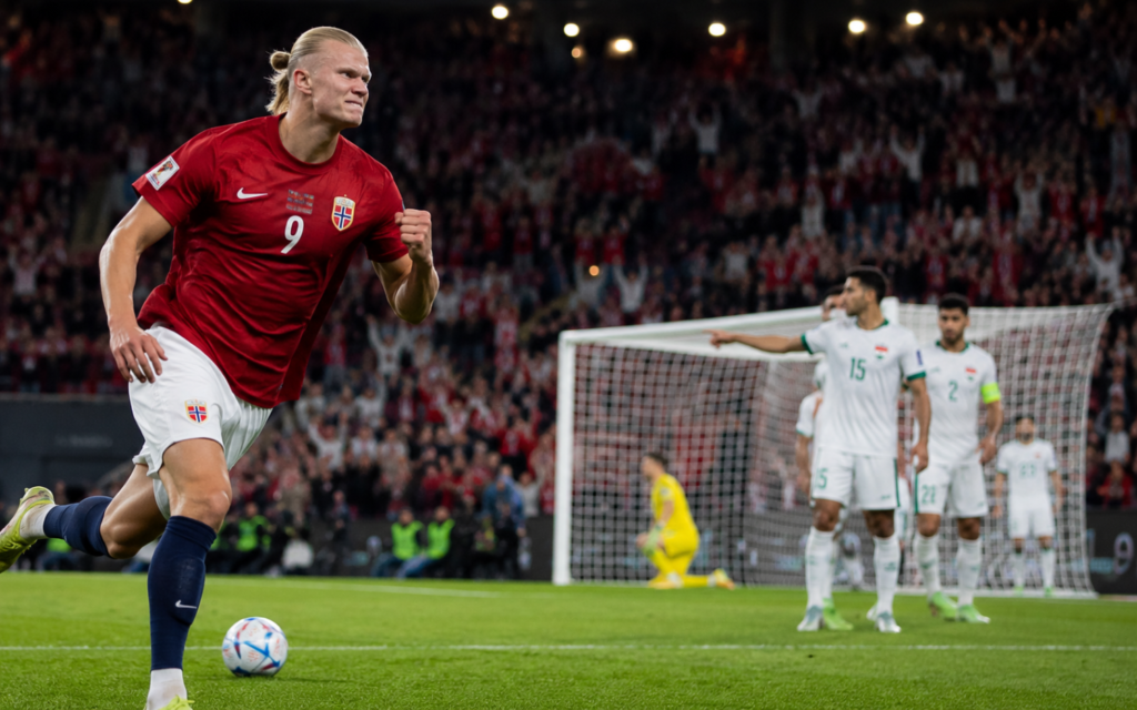 Haaland Marks World Cup Debut With Double as Norway Cruise Past Iraq