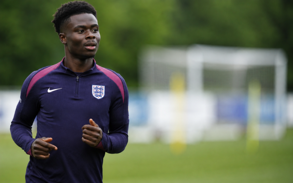 Saka Back in England Training Ahead of Crucial Ghana Clash