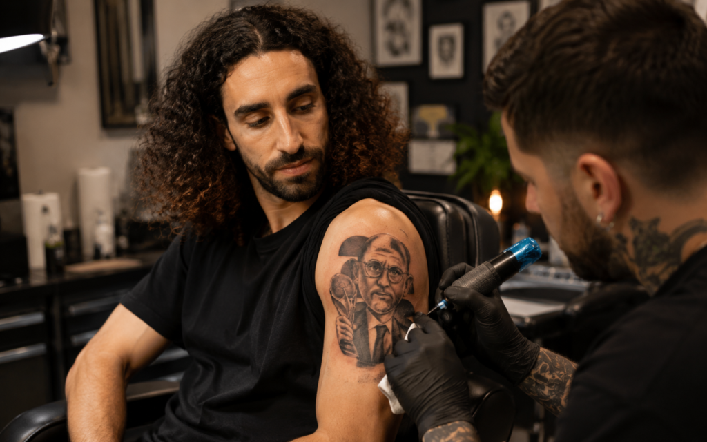 Cucurella Honors World Cup Bet with Tattoo of Spain Coach