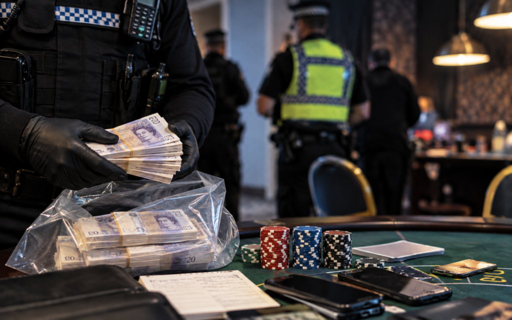 Police, UK, illegal gambling, legal, money