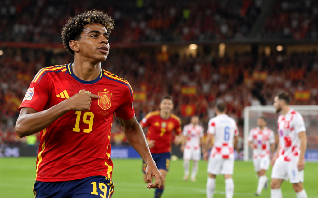 Lamine Yamal, Spain, Croatia, football, sport