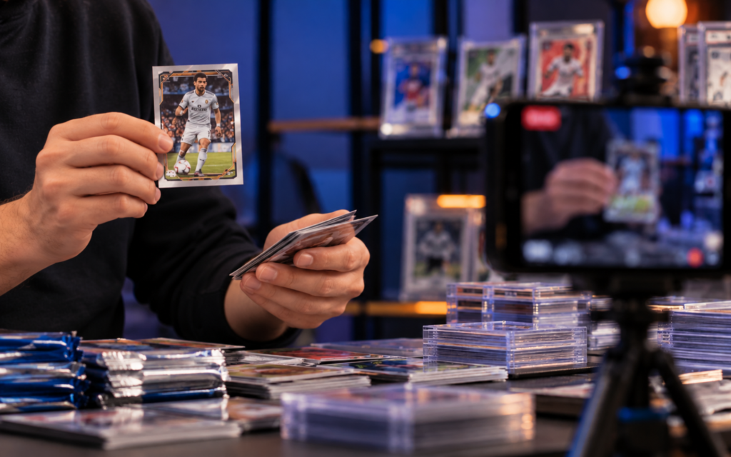 Collectible cards, live stream