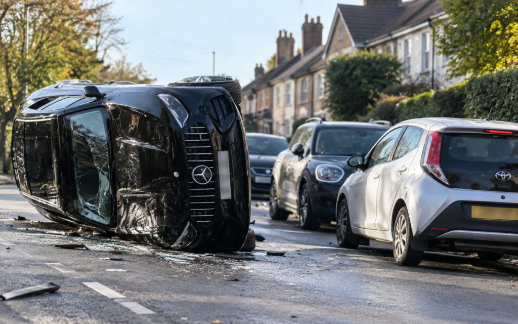 Mercedes, crash, legal