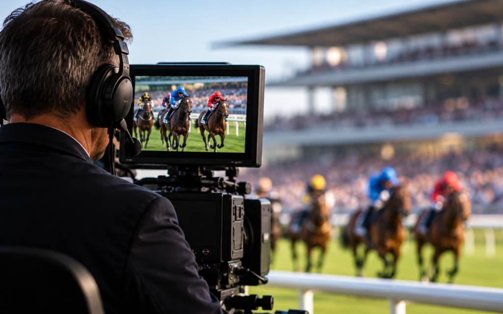 Camera operator, horse racing
